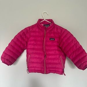 Pink Patagonia down jacket 3T